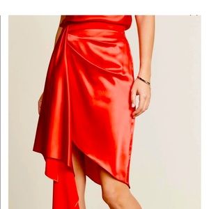 Fleur du Mal Asymmetric Silk Skirt- Size 2
